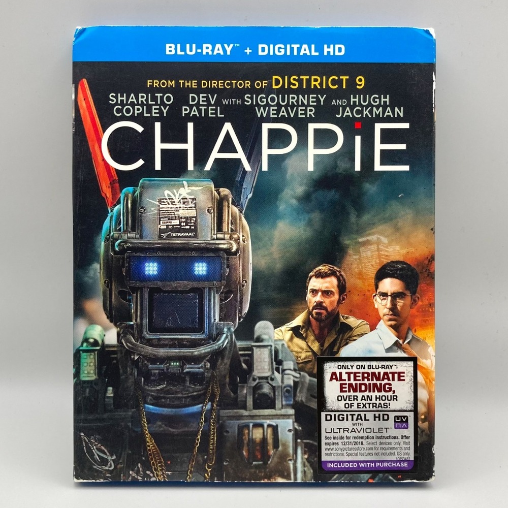 Chappie Blu Ray Digital‎ HD Huh Jackman Ultraviolet Movie Preowned Excellent